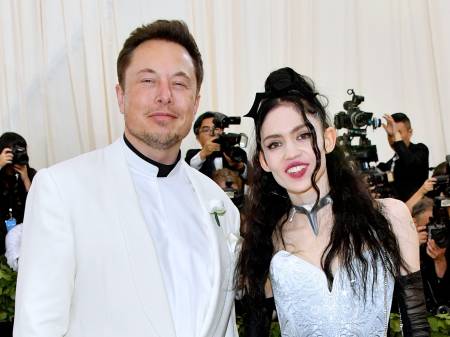 Elon Musk and Claire Elise Boucher in Met Gala